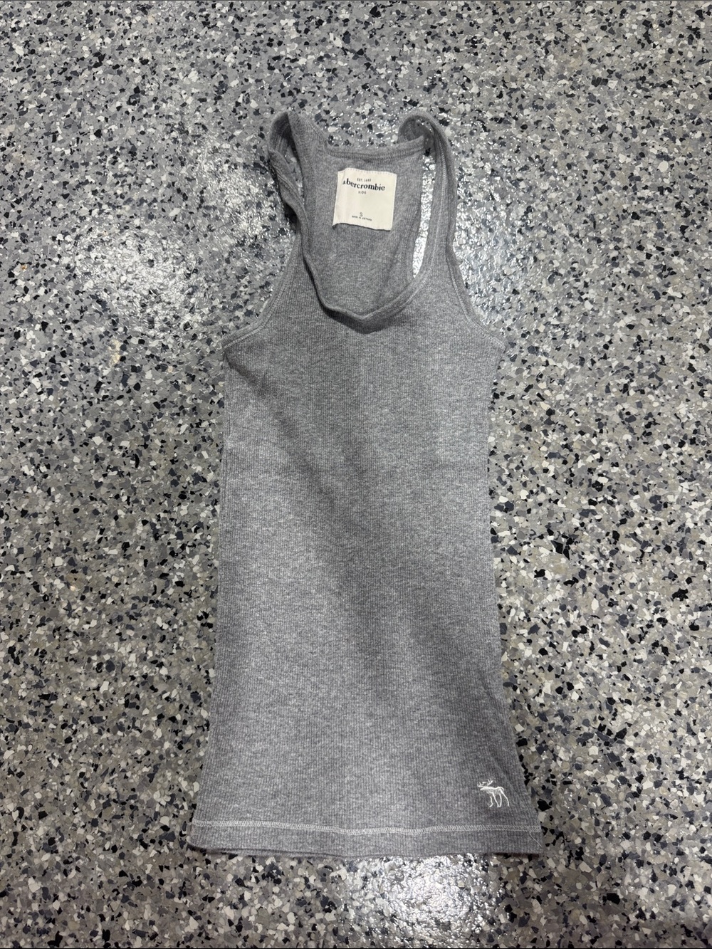Abercrombie & Fitch Gray Ribbed Racerback Tank